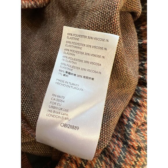 Urban Outfitters Plaid Trouser Pants Size M Ultra Soft - Picture 4 of 8